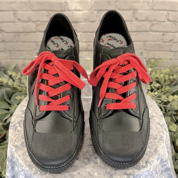 FEIYUE X STAPLE 1920 Black Leather Low Full Color Pigeon Sneakers Men’s 10🖤NWT - Picture 3 of 12